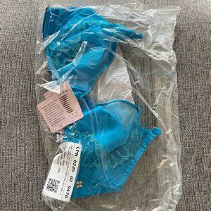 Savage Not Sorry Microfiber and Lace Half Cup Bra